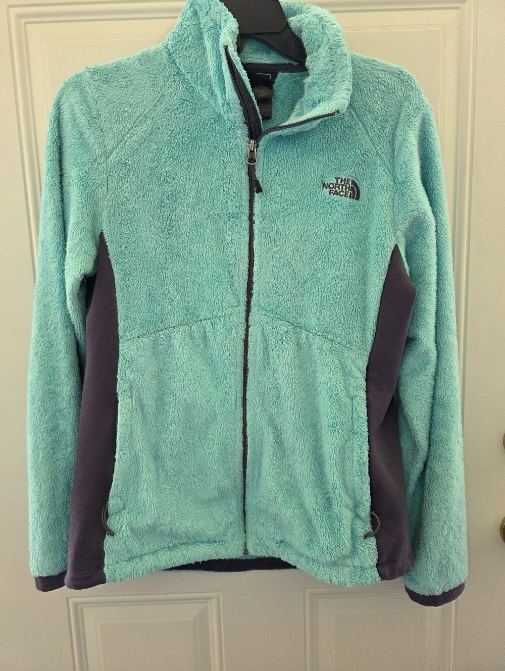 The North Face Turquoise Plush Full-Zip Jacket Size Large